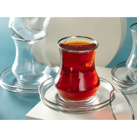 طقم كاسات شاي لون فضي حجم 170 مل, 6 قطع من انجلش هوم - انجلش هوم - Image 2