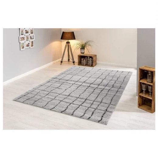 Astra Savona Rug, Grid Gray Color, 80x150cm Astra Savona Rug, Grid Gray Color, 80x150cm