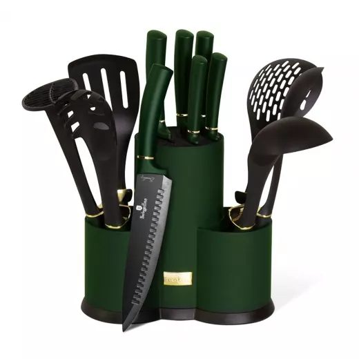 Berlinger Haus Knife And Utensils Set, Emerald Color, 12 Pieces Berlinger Haus Knife And Utensils Set, Emerald Color, 12 Pieces