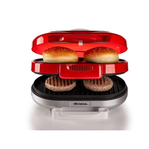 Ariete Party Time Hamburger Maker, Red Color - Ariete - Image 2