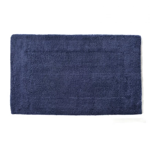 Fazzini Cotton Bath Rug, Navy Color, 60x110cm Fazzini Cotton Bath Rug, Navy Color, 60x110cm