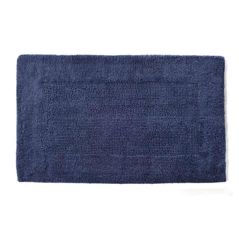 Fazzini Cotton Bath Rug, Navy Color, 60x110cm