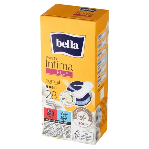 Bella Panty Intima Plus Normal Pantyliners Cotton Cover, 28 Pieces Bella Panty Intima Plus Normal Pantyliners Cotton Cover, 28 Pieces