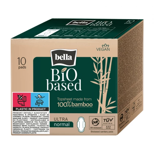 Bella Bio Based Sanitary Pads Normal, 10 Pieces Bella Bio Based Sanitary Pads Normal, 10 Pieces
