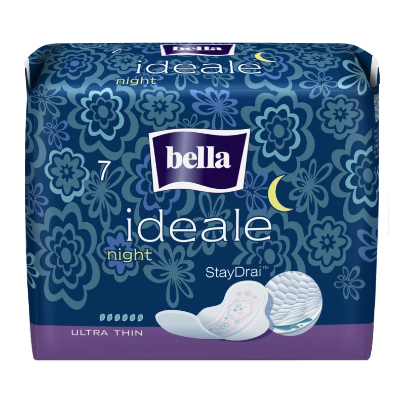 Bella Ideale Sanitary Pads Night Stay Drai, 7 Pieces - Bella