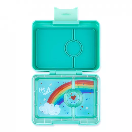Yumbox Snack Bento Lunch Box, Tropical Aqua Color (Rainbow) - Yumbox - Image 2