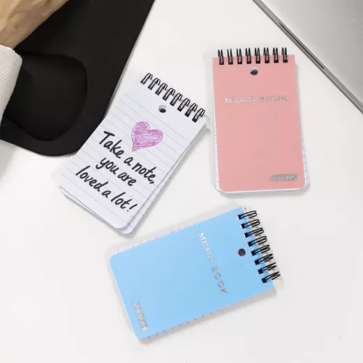 Bazic Memo Books Poly Cover Top Bound Spiral, 3X5 Cm, 100 Papers, 1 Piece - Bazic - Image 2