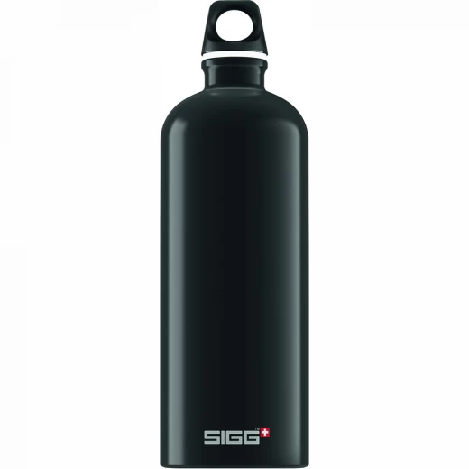 Sigg Traveller Black Stainless Steel Water Bottle, Black,1.0L Sigg Traveller Black Stainless Steel Water Bottle, Black,1.0L