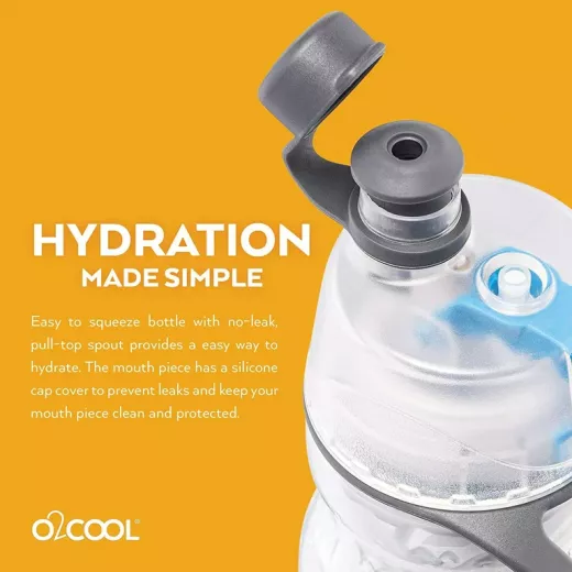 O2COOL Mist 'N Sip Misting Water Bottle 2-in-1, Green Color, 592 ml - Image 2
