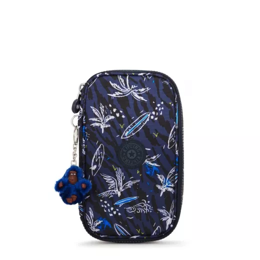 Kipling-50 Pens-Medium Pencase Surf Sea Print Kipling-50 Pens-Medium Pencase Surf Sea Print