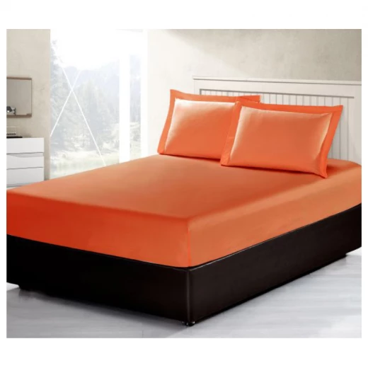 ARMN Vero Fitted Sheet Set, Orange, Kingsize, 3 Pieces ARMN Vero Fitted Sheet Set, Orange, Kingsize, 3 Pieces