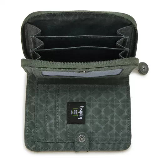 Kipling Money Love Medium Wallet Green Embosse - Kipling - Image 4