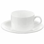 Wilmax Teacup & Coaster - White  160ml - Willmax