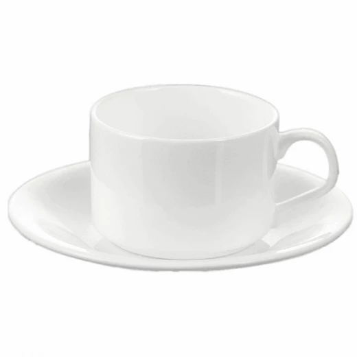 Wilmax Teacup & Coaster - White 160ml Wilmax Teacup & Coaster - White 160ml