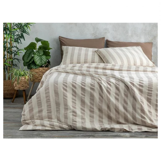 طقم غطاء لحاف مزدوج لون بيج 200×220 سم من انجلش هوم طقم غطاء لحاف مزدوج لون بيج 200×220 سم من انجلش هوم