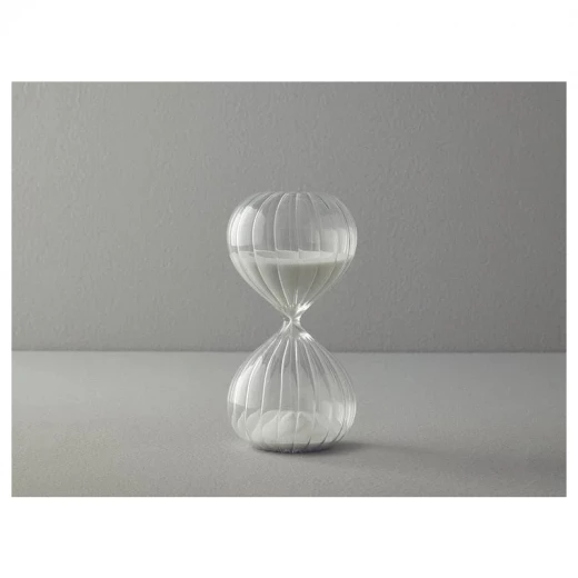 ساعة رملية 45 دقيقة لون أبيض, حجم 10×10×20 سم من انجلش هوم ساعة رملية 45 دقيقة لون أبيض, حجم 10×10×20 سم من انجلش هوم