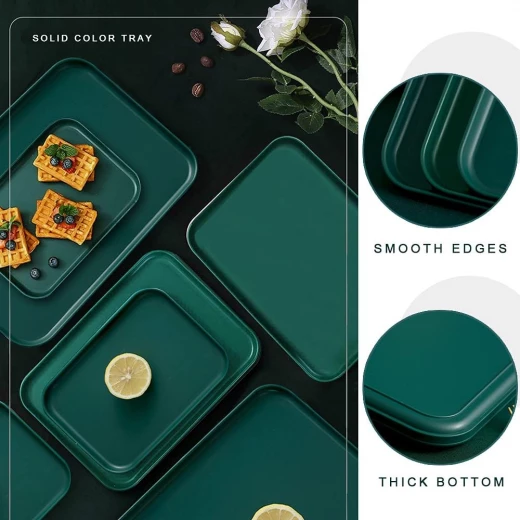 Vague Fast Food Tray Plastic 45 centimeter x 35 centimeter Green - Vague - Image 4
