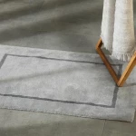 سجادة حمام ضياء قطنية رمادي رمادي غامق 60*90 سم  من انجليش هوم - انجلش هوم