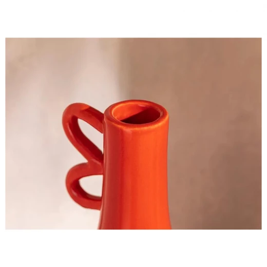 مزهرية، لون أحمر، حجم  10×10×20 سم من انجلش هوم - انجلش هوم - Image 2
