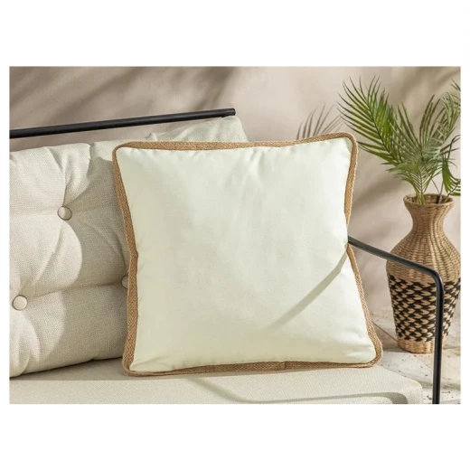 غطاء وسادة لون بيج فاتح, مقاس 45 × 45 سم، بيج فاتح من انجلش هوم غطاء وسادة لون بيج فاتح, مقاس 45 × 45 سم، بيج فاتح من انجلش هوم