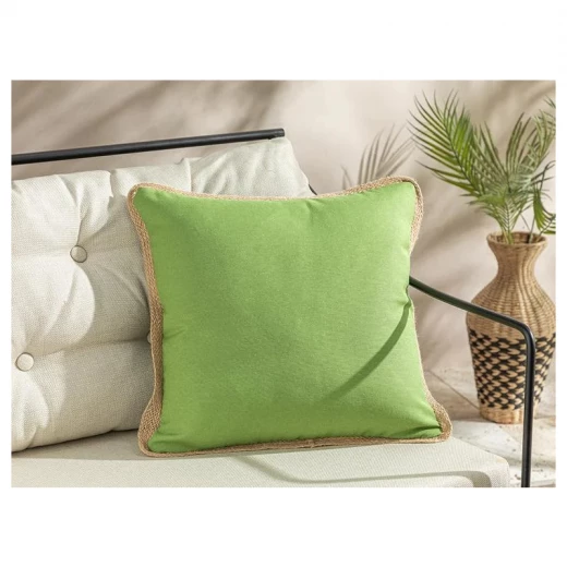 غطاء وسادة لون أخضر, مقاس 45 × 45 سم، بيج فاتح من انجلش هوم غطاء وسادة لون أخضر, مقاس 45 × 45 سم، بيج فاتح من انجلش هوم