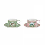 Easy Life Paradise Sauvage  Cups & Saucers Set in Box - Multicolored 240ml 4-Piece - Easy Life