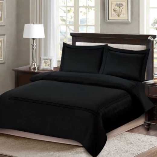 ARMN Naturesoft  Single Duvet Cover Set - Black 3-Piece - Armn - Image 2
