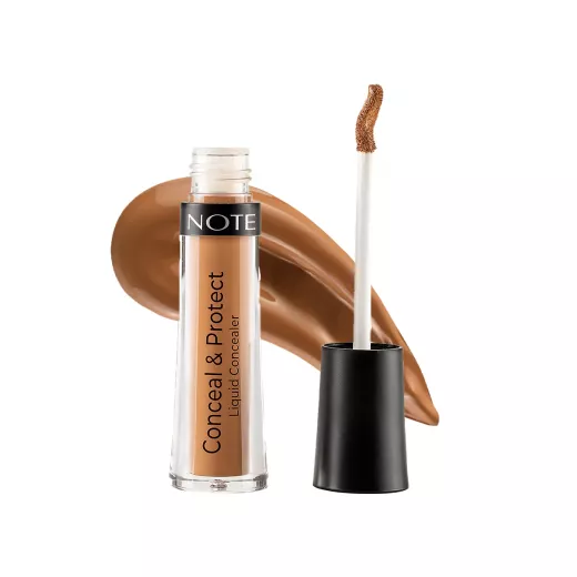كونسيلر سائل Conceal & Protect من Note Cosmetique لون Wallnut: تركيبة تدوم طويلاً وكريمية لإخفاء العيوب وتغير اللون كونسيلر سائل Conceal & Protect من Note Cosmetique لون Wallnut: تركيبة تدوم طويلاً وكريمية لإخفاء العيوب وتغير اللون