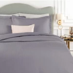 طقم بياضات سرير مخطط من إليسيا مقاس كينج 240*260+280*280+2(50*70) سم  من مدام كوكو - مدام كوكو