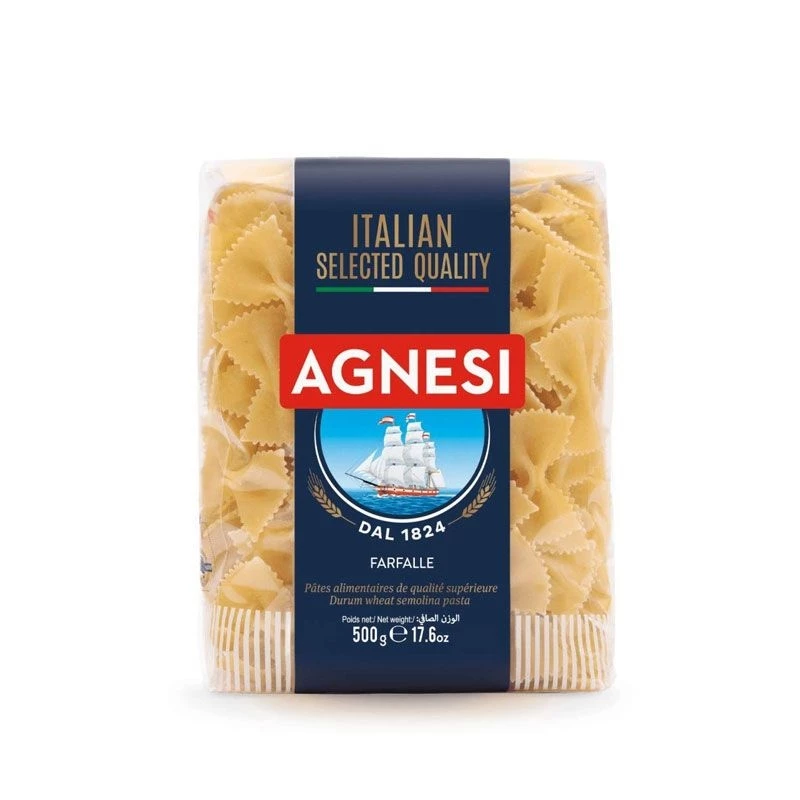 Agnesi Le Cravattine Fine Quality Pasta 500 g - Agnesi