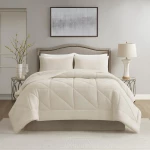 Nova Home Essentials Velvet Flannel To Sherpa Winter Comforter -King/Super King- Ivory - Nova Home