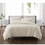 Cannon Bed Duvet Cover Plain Twin Ivory  3pcs Set - Cannon