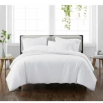 Cannon Bed Duvet Cover Plain King White 4pcs set - Cannon