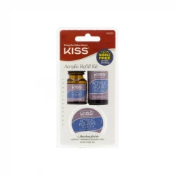 Kiss Acrylic Nail Kit French & Natural Designs Beginner Friendly Manicure Set for Home Use