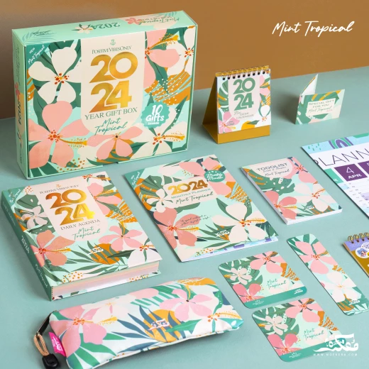 اجندة ,2024 بتصميم مينت تروبيكال من مفكرة - مفكرة - Image 4