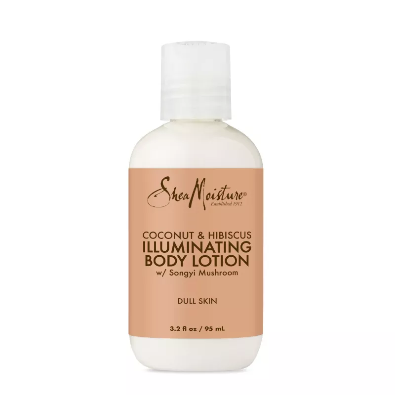 لوشن الجسم المضيء بجوز الهند والكركديه من شيا مويستشر للبشرة الباهتة - Shea Moisture