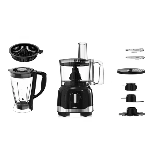 Sona Food Processor With accessories 800 W Black 2 Speeds Sona Food Processor With accessories 800 W Black 2 Speeds