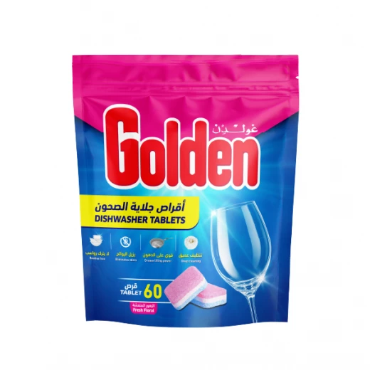 Golden Dishwasher Tablets Refreshing Flowers 60 Tablets Golden Dishwasher Tablets Refreshing Flowers 60 Tablets