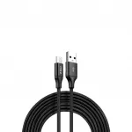 أسود تي تيك ألوميكابل  USB صغير، 2.0، XXL، 3MT.  كابل شحن / بيانات - تي تي اي سي