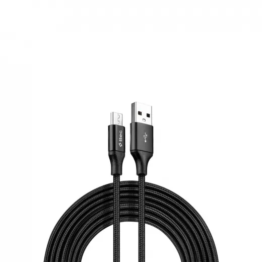 أسود تي تيك ألوميكابل USB صغير، 2.0، XXL، 3MT. كابل شحن / بيانات أسود تي تيك ألوميكابل USB صغير، 2.0، XXL، 3MT. كابل شحن / بيانات