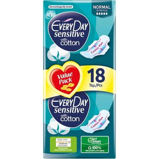 EveryDay Sensitive Pads Normal, 18 pads EveryDay Sensitive Pads Normal, 18 pads