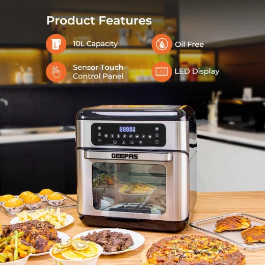 Geepas Digital Oven Fryer 10L - GEEPAS - Image 2