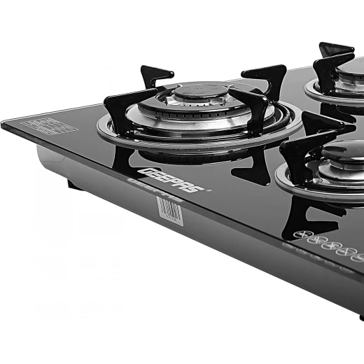 Geepas 4-Burner Tempered Glass Gas Hob, 6.51kW, Auto Ignition, Black GK4410 - GEEPAS - Image 6