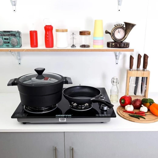 Geepas 4-Burner Tempered Glass Gas Hob, 6.51kW, Auto Ignition, Black GK4410 - GEEPAS - Image 5