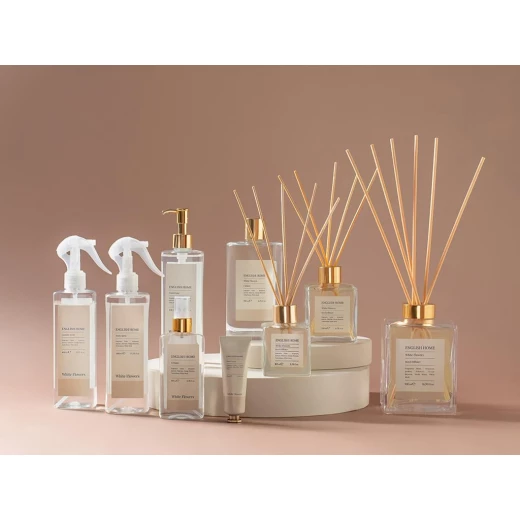 بخاخ معطر للغرفة بالزهور البيضاء 400 مل بيج - انجلش هوم - Image 2