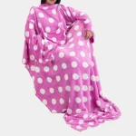 Kanguru deluxe pop fleece blanket with sleeves pop dot - KANGURU