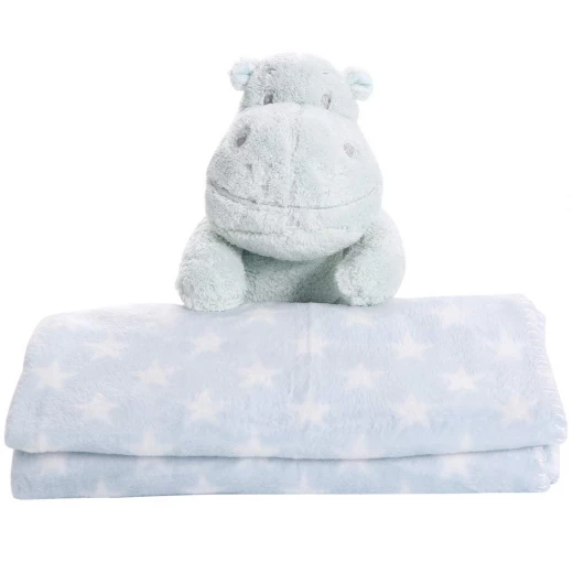 Nova blanket with hippo toy mint 75x100cm single - Nova Home - Image 2