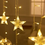 رمضان مبارك الديكور مع نجمة LED سلسلة أضواء زخرفة