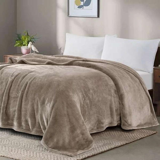 Nova Home Silky Blanket - Single/Twin - Taupe - Nova Home - Image 3