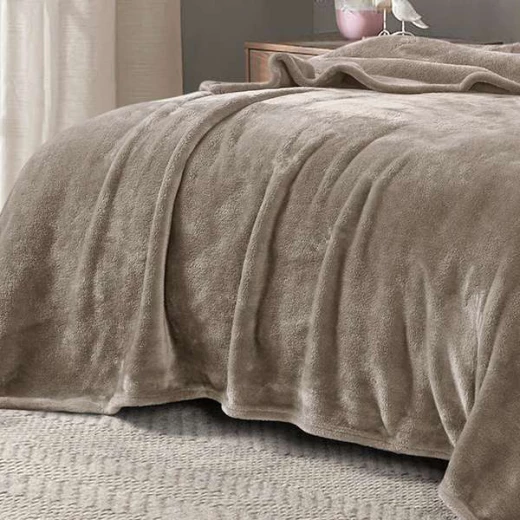 Nova Home Silky Blanket - Single/Twin - Taupe - Nova Home - Image 4